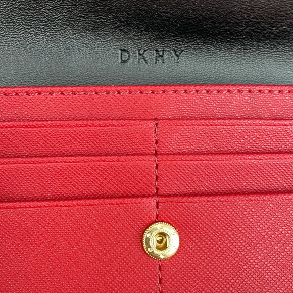 DKNY ~ Phoenix Flap Wallet ~ Bright Red ~ NWT! - Picture 5 of 11